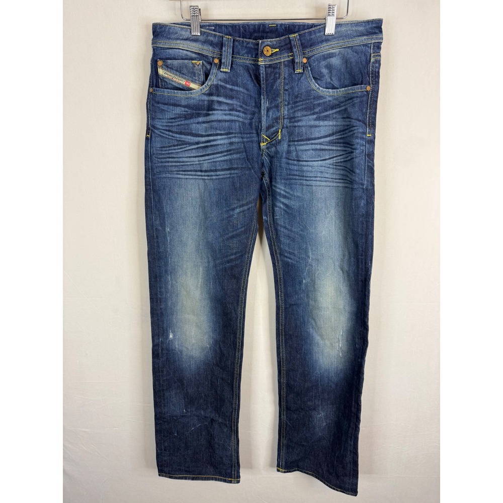 Diesel Larkee Regular Straight Jeans Wash 008MD Stretch Blue Mens 32x34